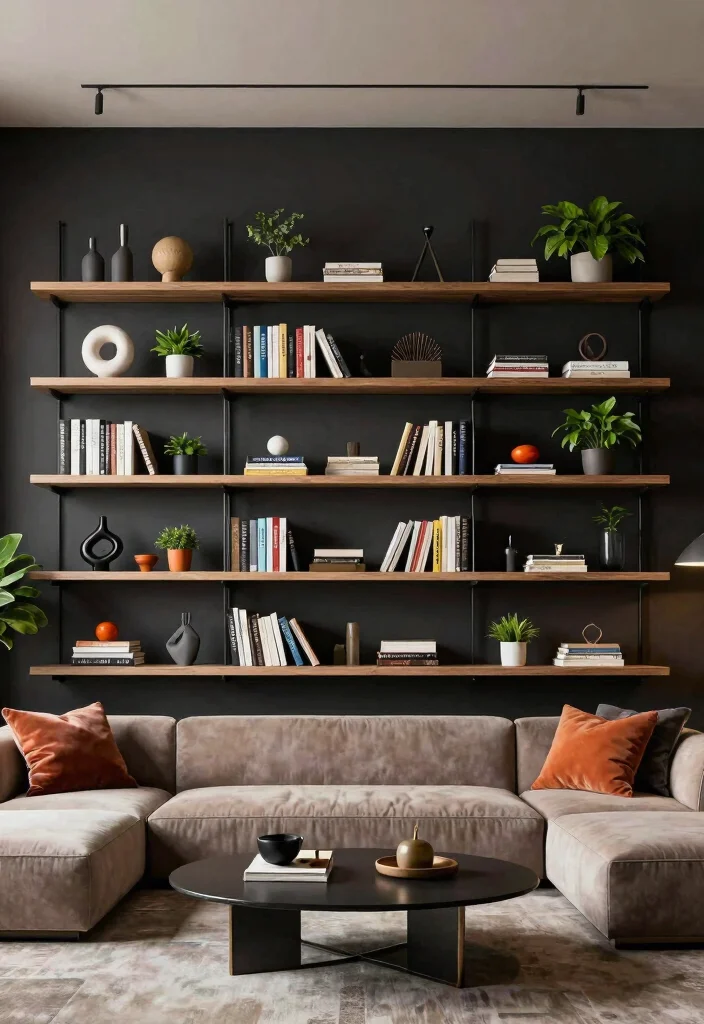 9 Space Saving Shelf at Top of Wall Ideas 7. Multi Level Shelving for Dynamic Design 0