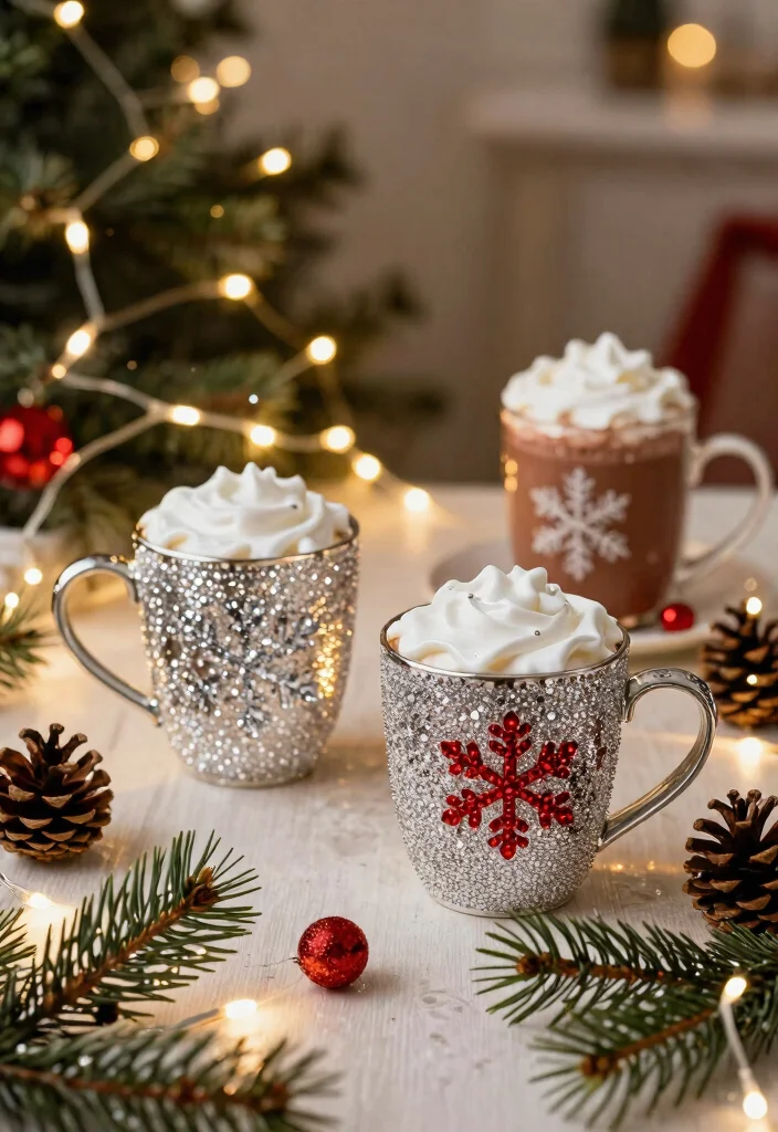 9 Sparkly Rhinestone Tumbler Ideas for Bling Lovers 3. Holiday Cheer 0