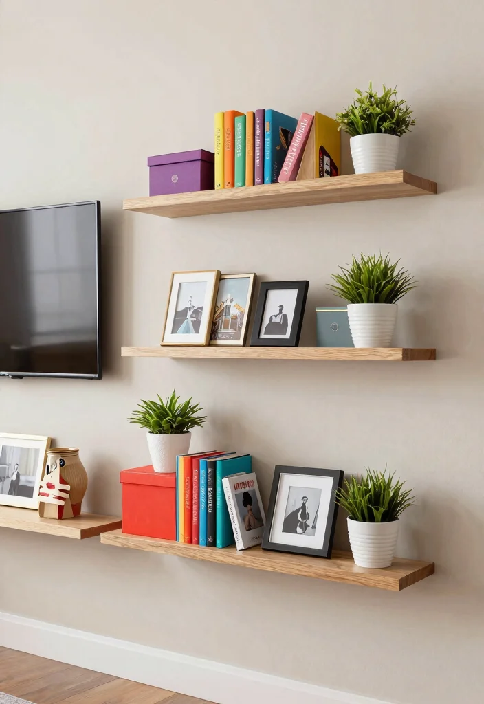 9 Stylish TV Wall Decor Bedroom Floating Shelves Shelf Ideas 6. Creative Shelf Styling 0