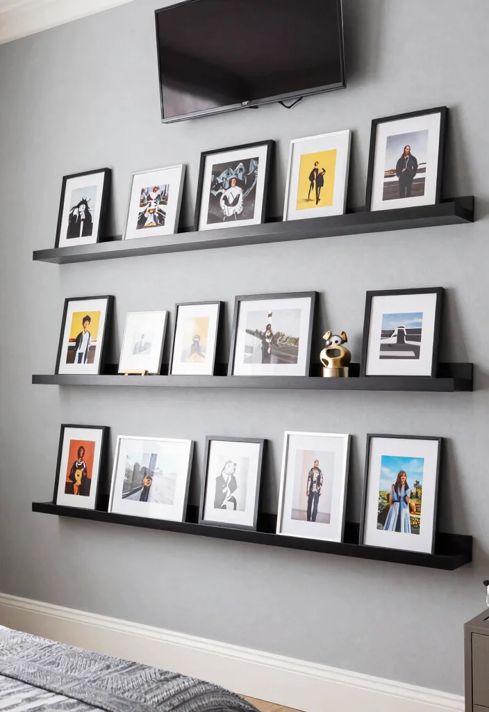 9 Stylish TV Wall Decor Bedroom Floating Shelves Shelf Ideas 9. Functional Artwork Displays 0