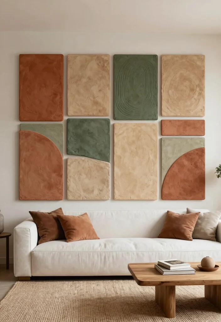 9 Trending Clay Wall Art DIY Ideas Boho Style 1. Earthy Geometric Clay Panels 0