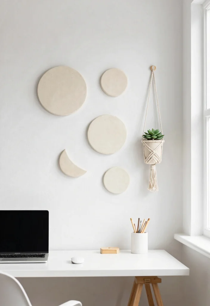 9 Trending Clay Wall Art DIY Ideas Boho Style 3. Minimalist Clay Shapes 0