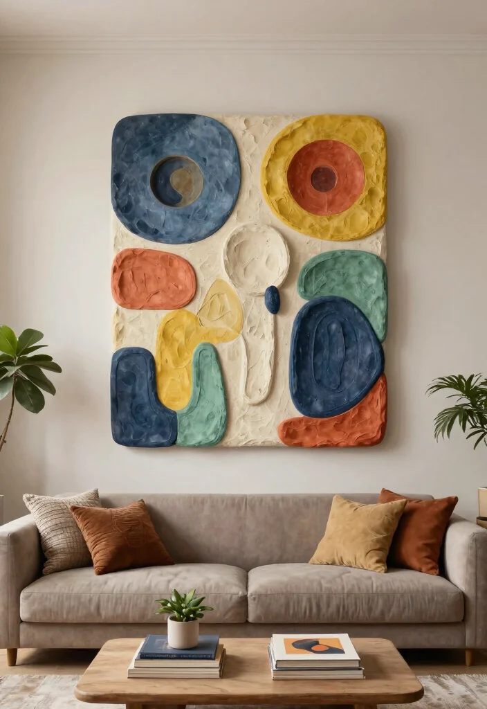 9 Trending Clay Wall Art DIY Ideas Boho Style 5. Abstract Clay Wall Sculptures 0