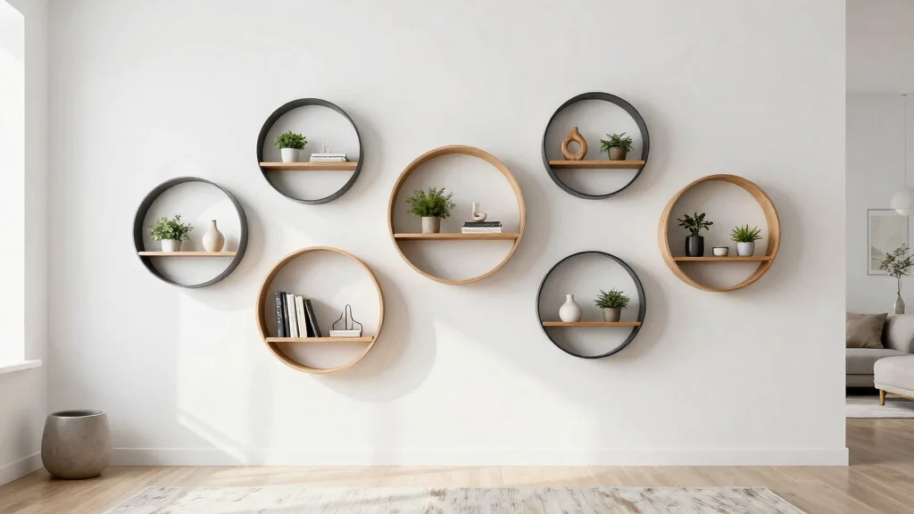 9 Unique Round Wall Shelf Decor Ideas for Geometric Minimalism