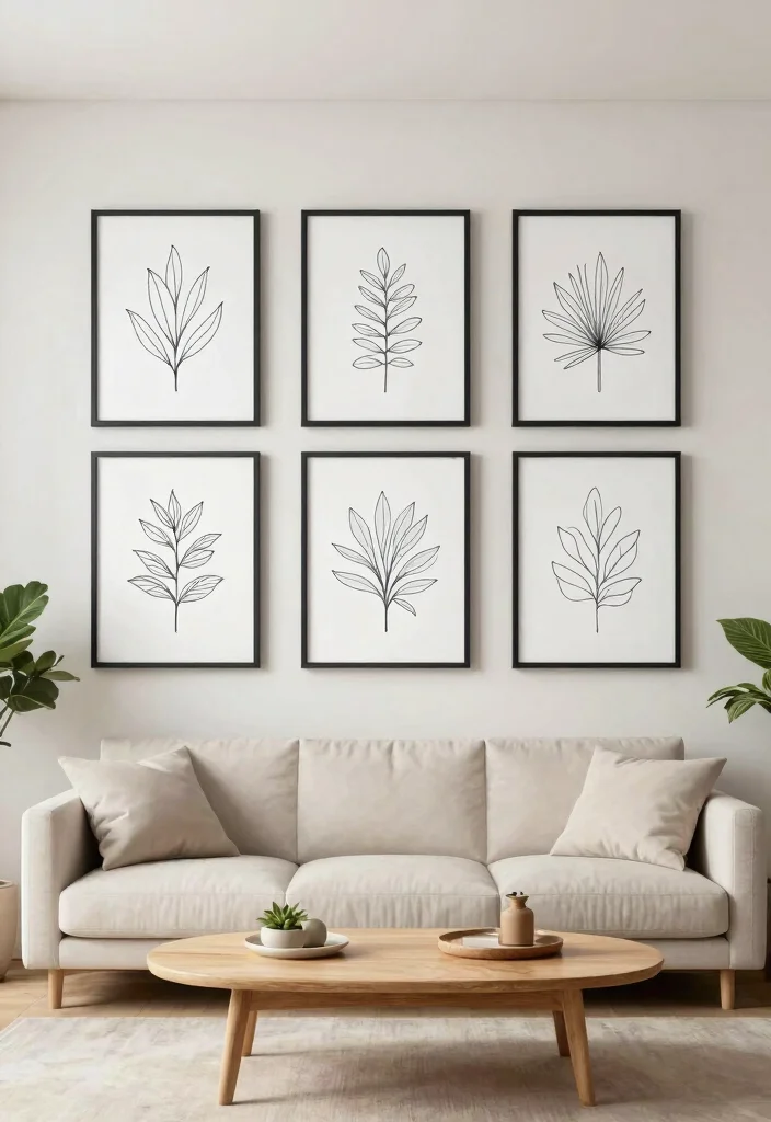 9 Unique Wall Art Drawing Ideas Hand Drawn Sketches 3. Minimalist Line Art 0