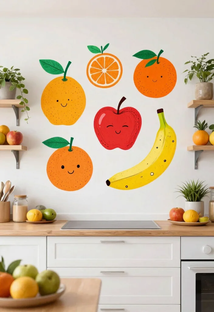 9 Unique Wall Art Drawing Ideas Hand Drawn Sketches 7. Whimsical Fruit Sketches 0