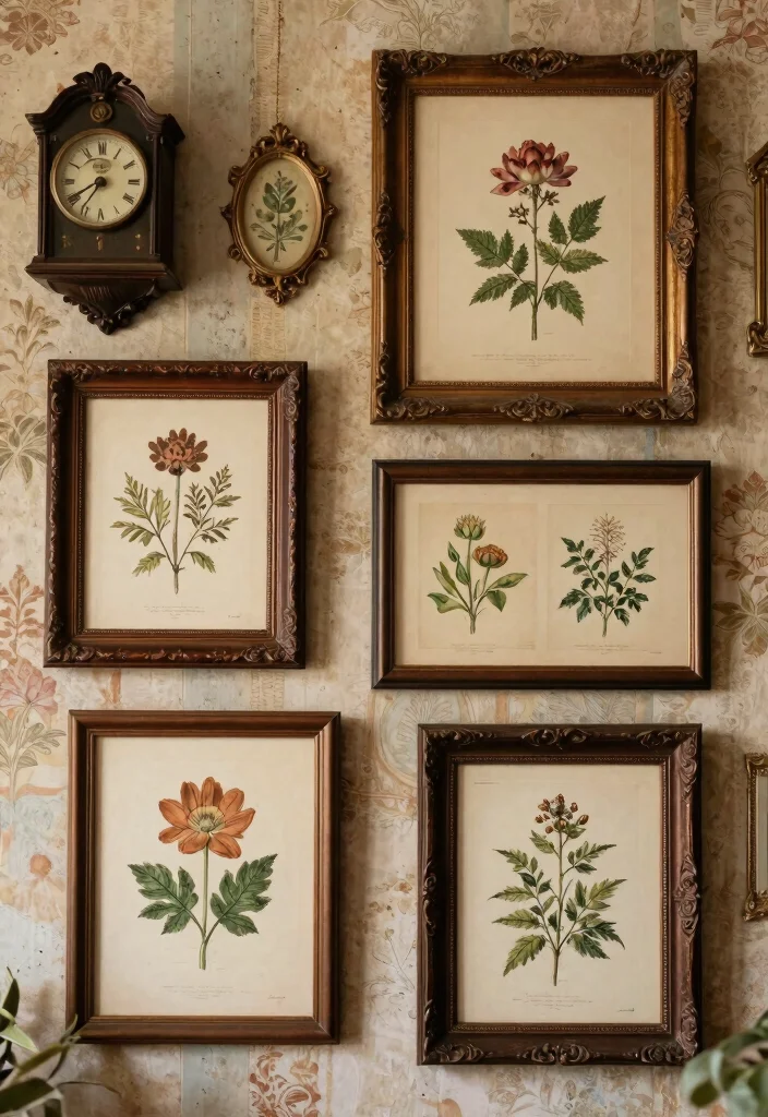 9 Unique Wall Art Drawing Ideas Hand Drawn Sketches 8. Vintage Plant Illustrations 0